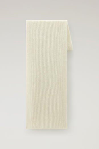 Ribbed Scarf in Pure Cashmere White | Woolrich