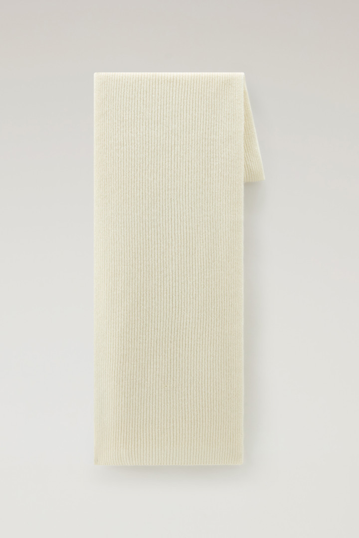 Ribbed Scarf in Pure Cashmere White photo 1 | Woolrich