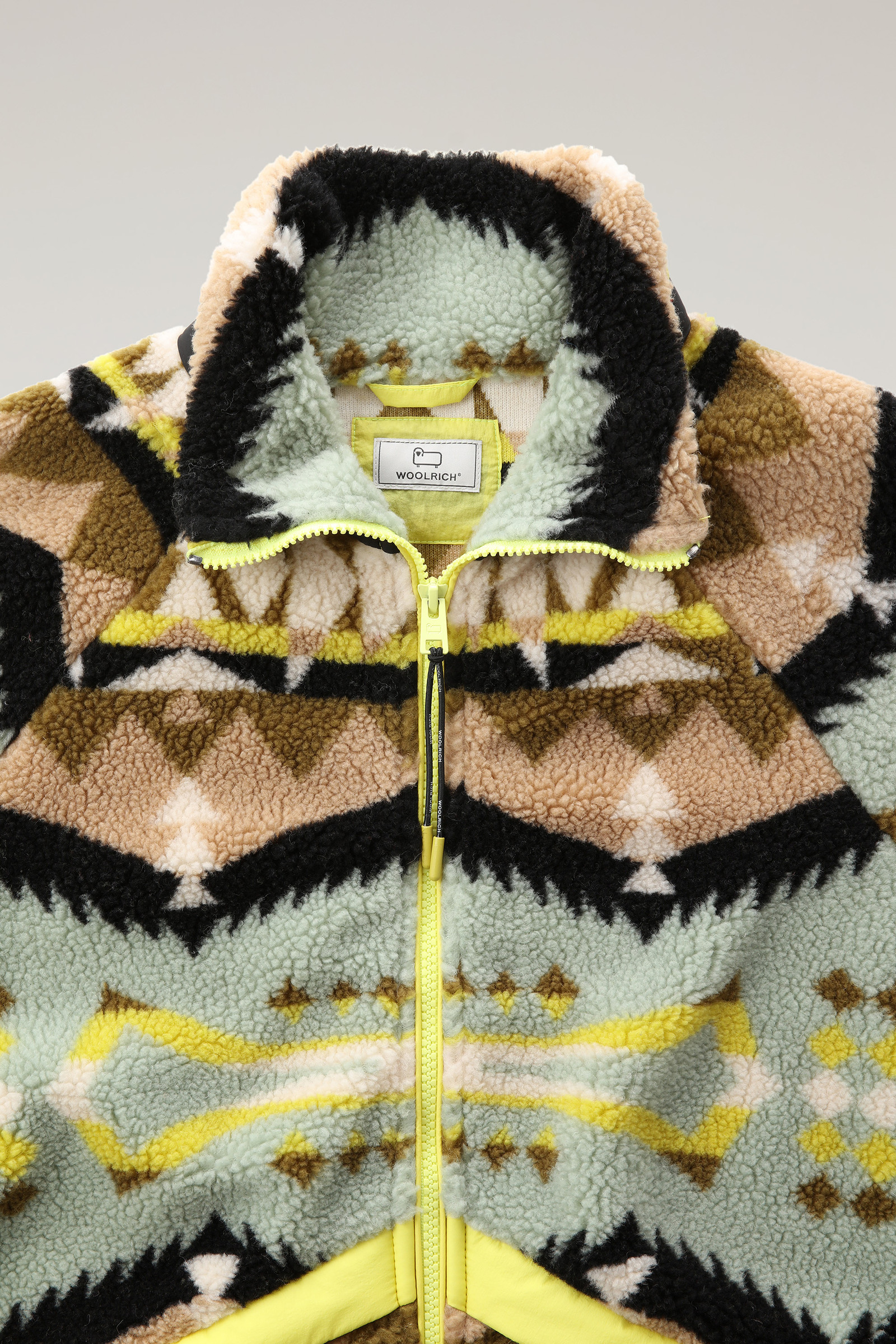 Woolrich Jacquard Sherpa Fleece Jacket - Farfetch