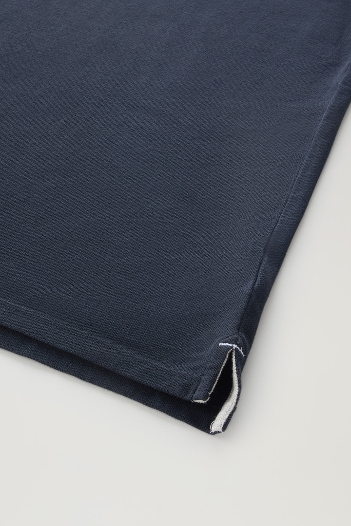 Polo-Shirt aus Piqué aus reiner Baumwolle Blau photo 7 | Woolrich