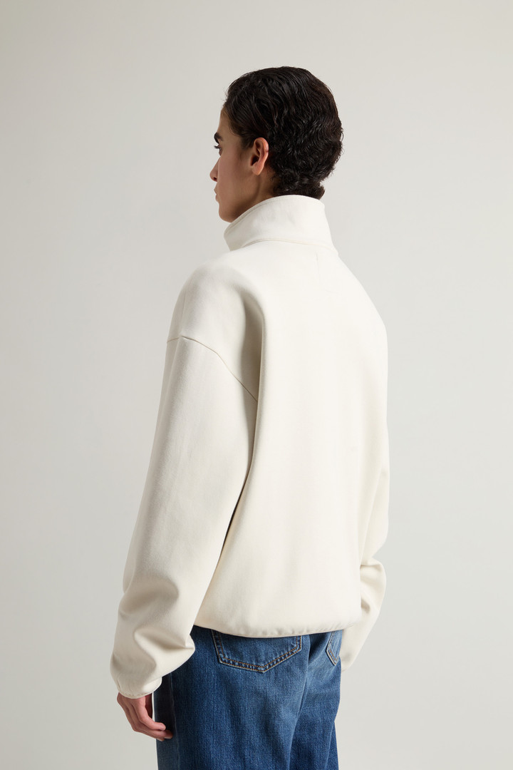 Cotton-Blend Sweatshirt with High Neck White photo 3 | Woolrich