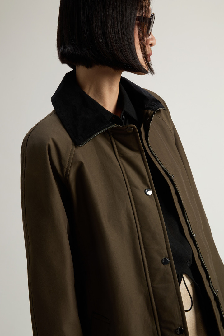 Ramar Cloth Coat with Corduroy Collar Green photo 4 | Woolrich