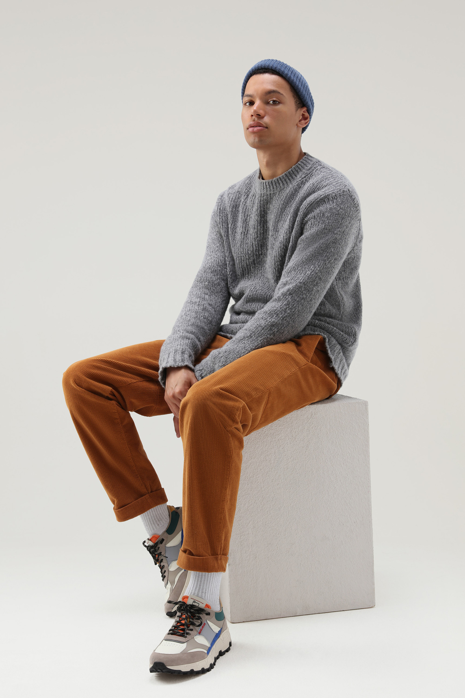 Virgin Wool Hunter Crewneck Sweater Grey photo 4 | Woolrich