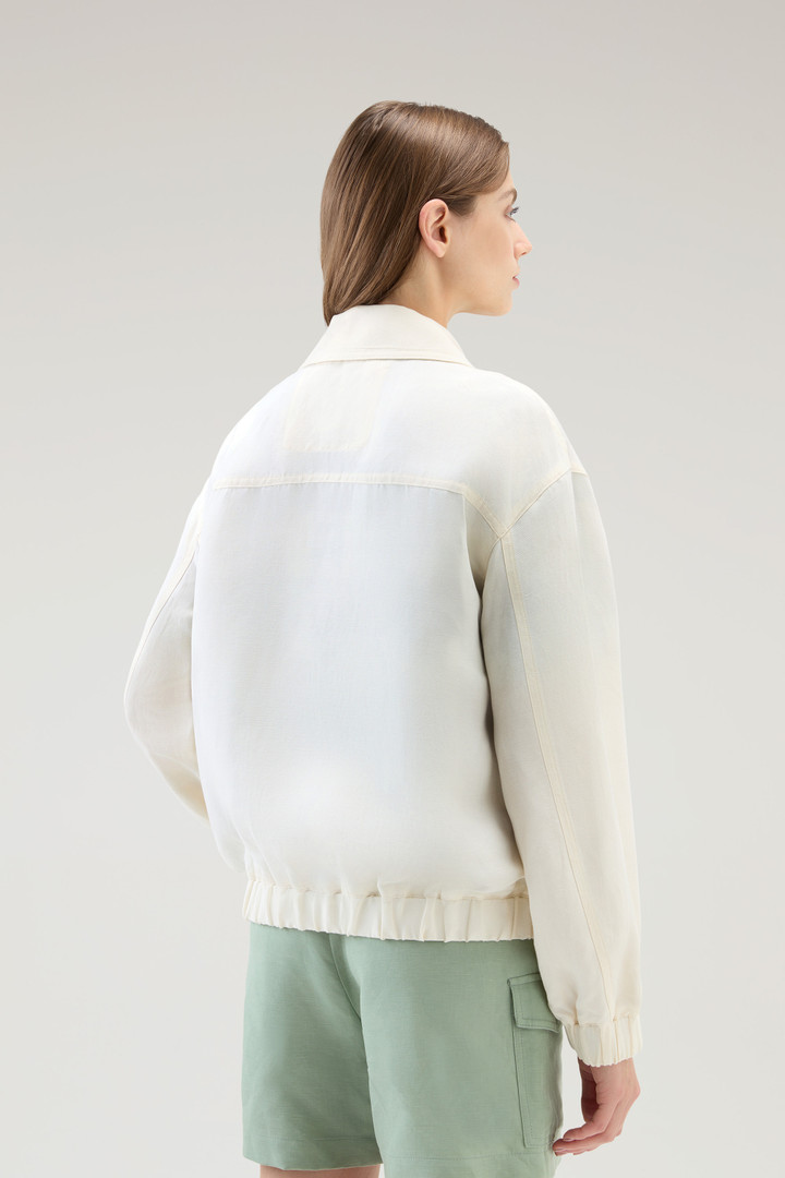 Bomber in misto lino Bianco photo 3 | Woolrich