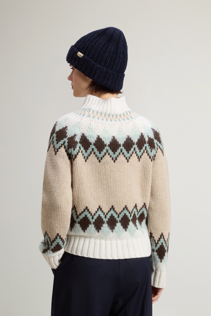 Trui met Fair Isle-patroon van wolmix en mohair Wit photo 3 | Woolrich