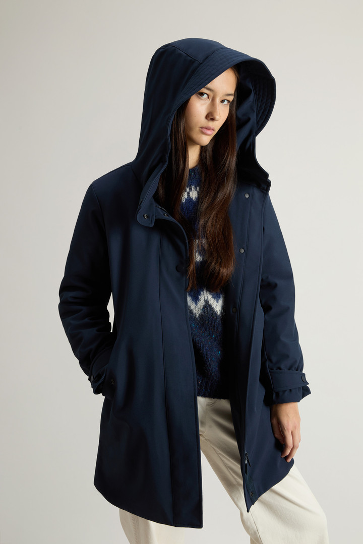 Firth Parka 2 in 1 in Tech Softshell Blu photo 4 | Woolrich