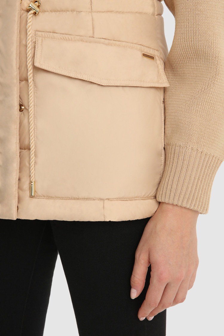Giacca Auburn trapuntata con maniche in maglia
