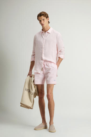 Stückgefärbte Badehose aus Nylon Rosa photo 1 | Woolrich
