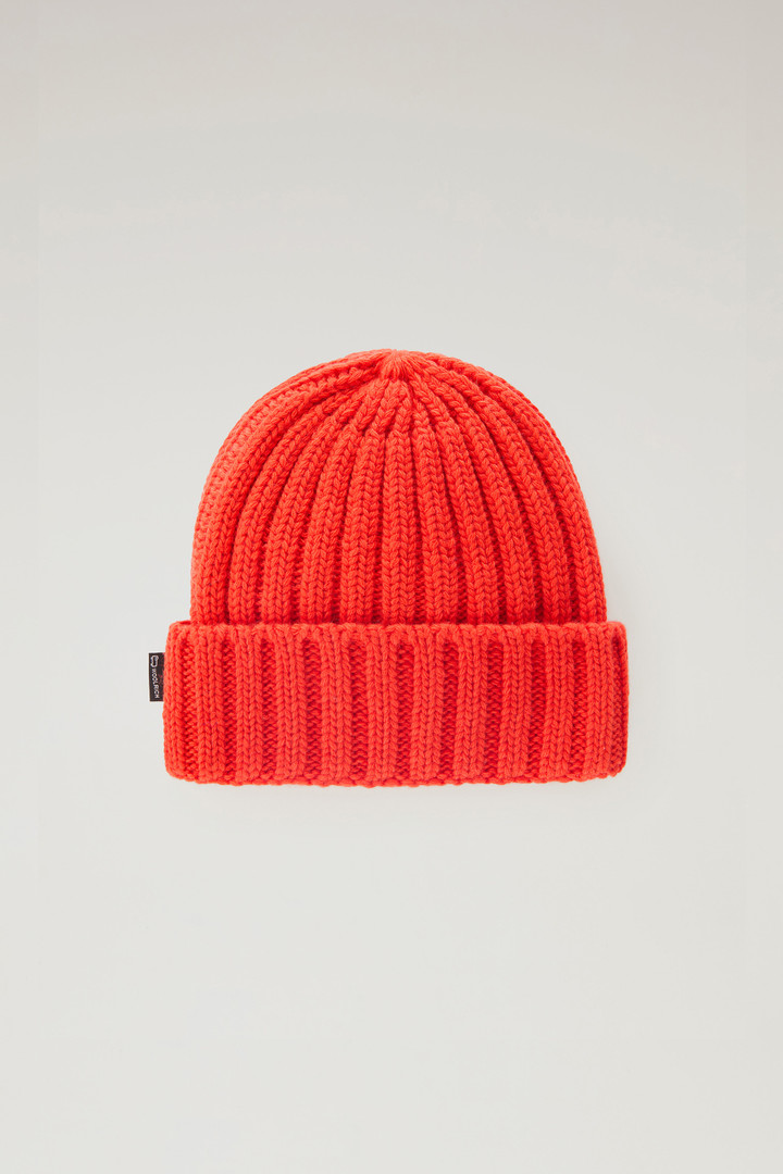 Boys' Beanie in Pure Virgin Wool Orange photo 2 | Woolrich