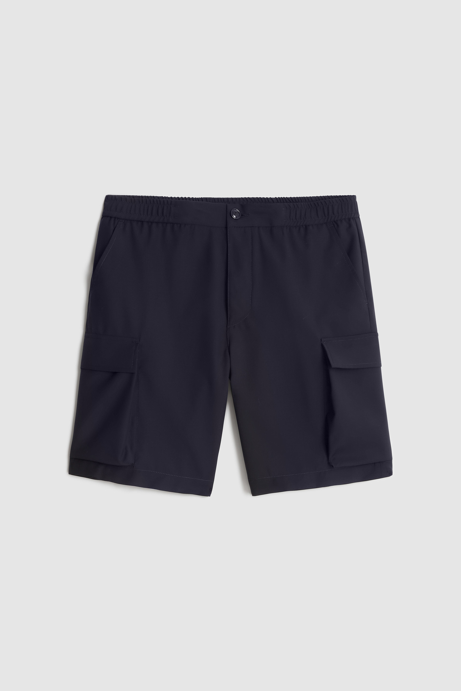 Short cargo en laine froide bleu photo 4 | Woolrich