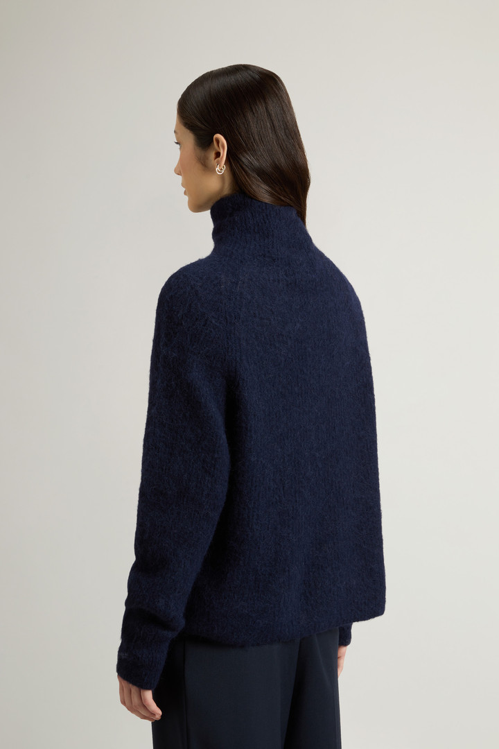 Rollkragenpullover aus Alpaka-Wollmischung Blau photo 3 | Woolrich