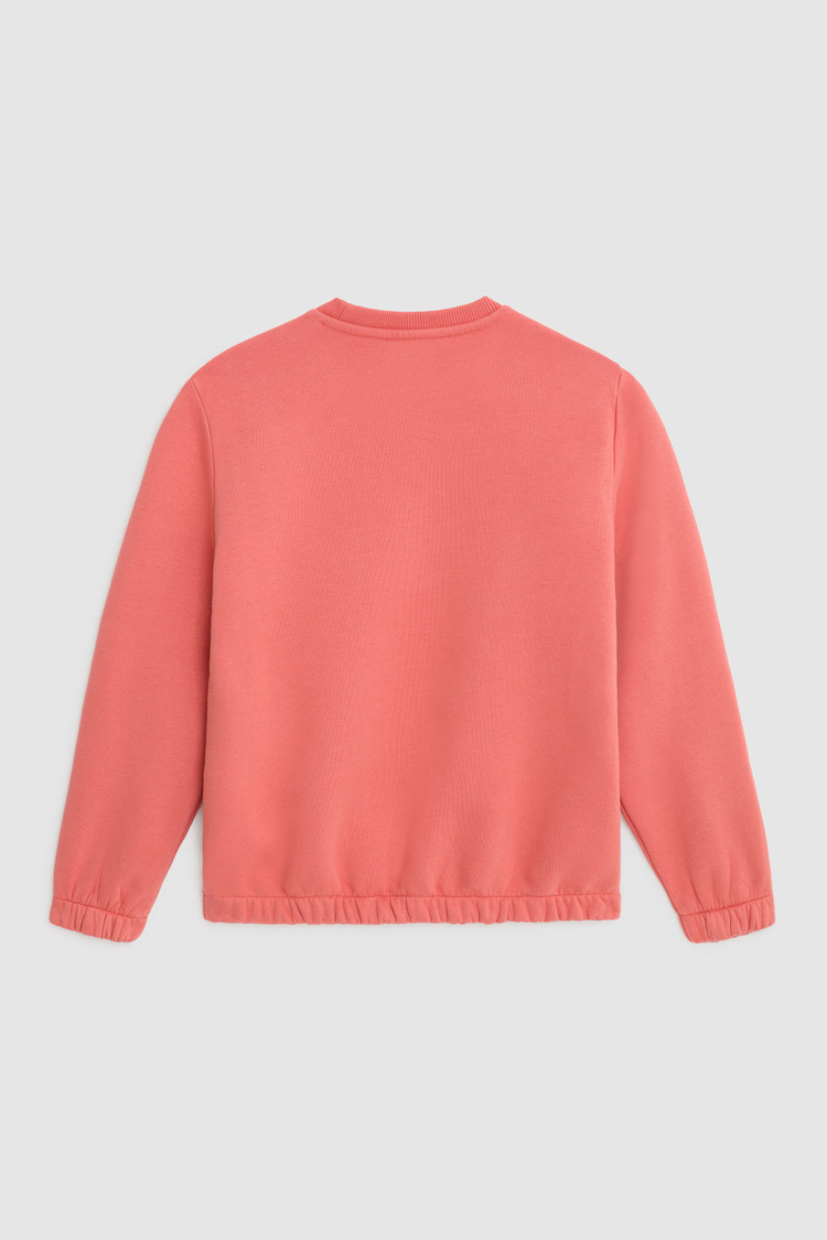 Sudadera con logotipo y bordes elásticos para niña