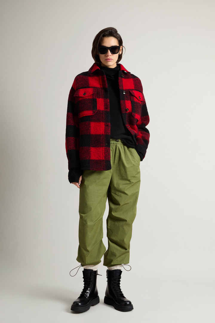 Gentry Checked Overshirt in Wool Blend Red photo 2 | Woolrich