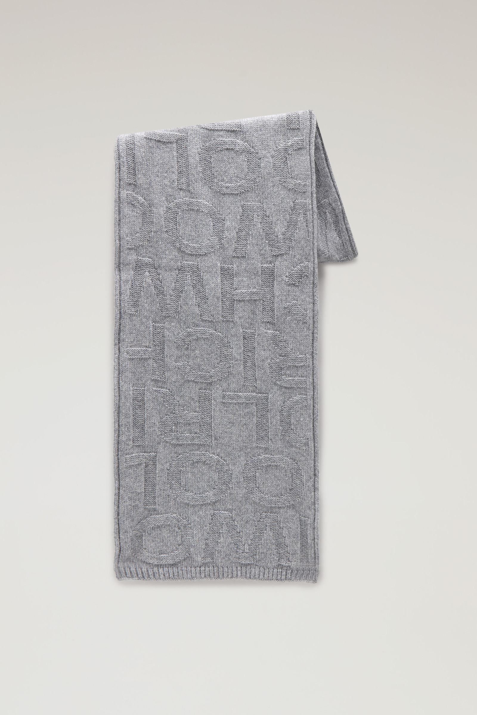Kids' Monogram Scarf in Merino Wool Blend Grey photo 2 | Woolrich