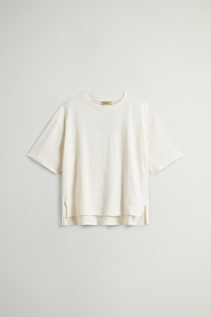 T-Shirt in Pure Cotton Slub Fabric White photo 5 | Woolrich