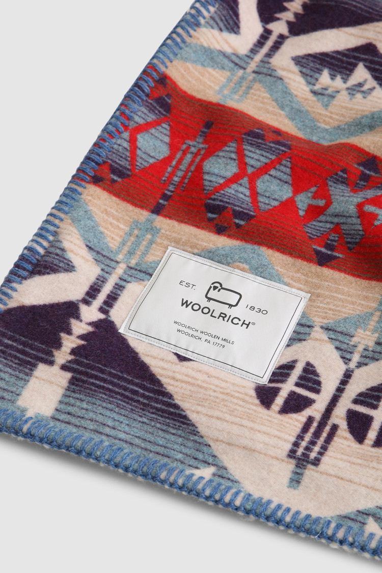 Wool blend blanket with Sherpa