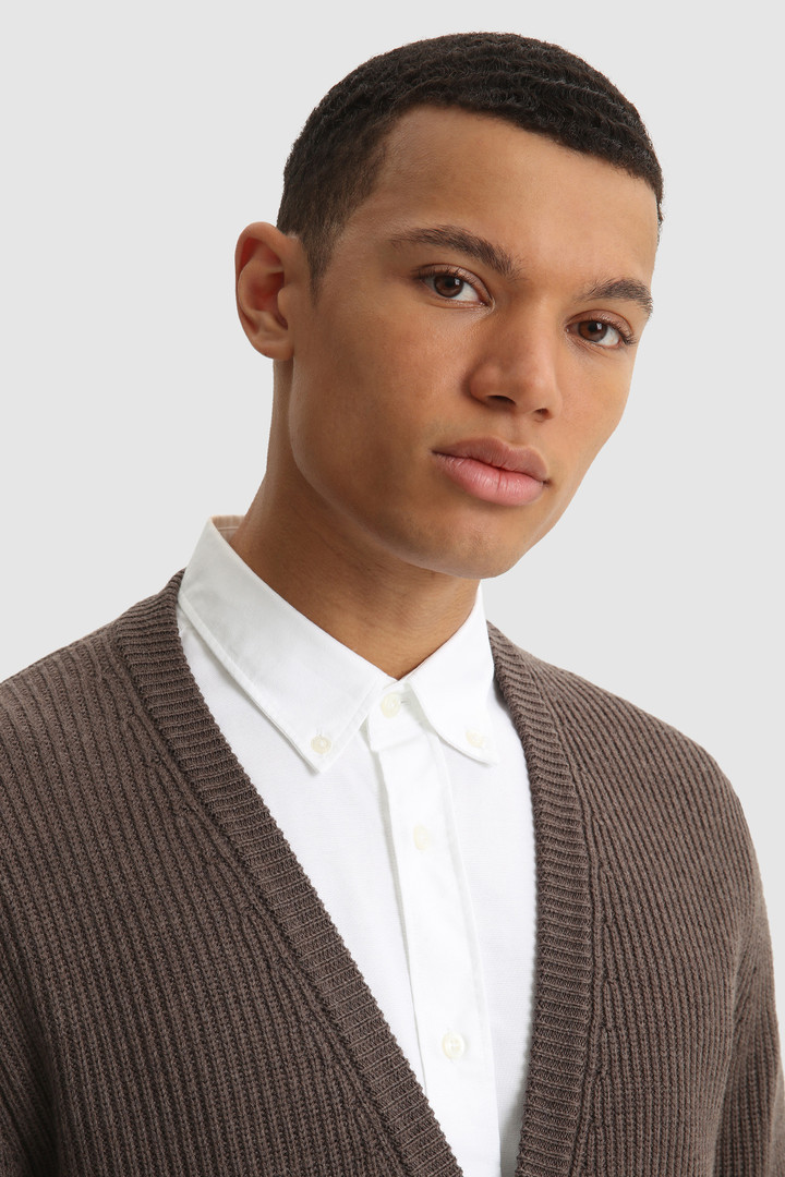Ribbed Merino wool Cardigan
