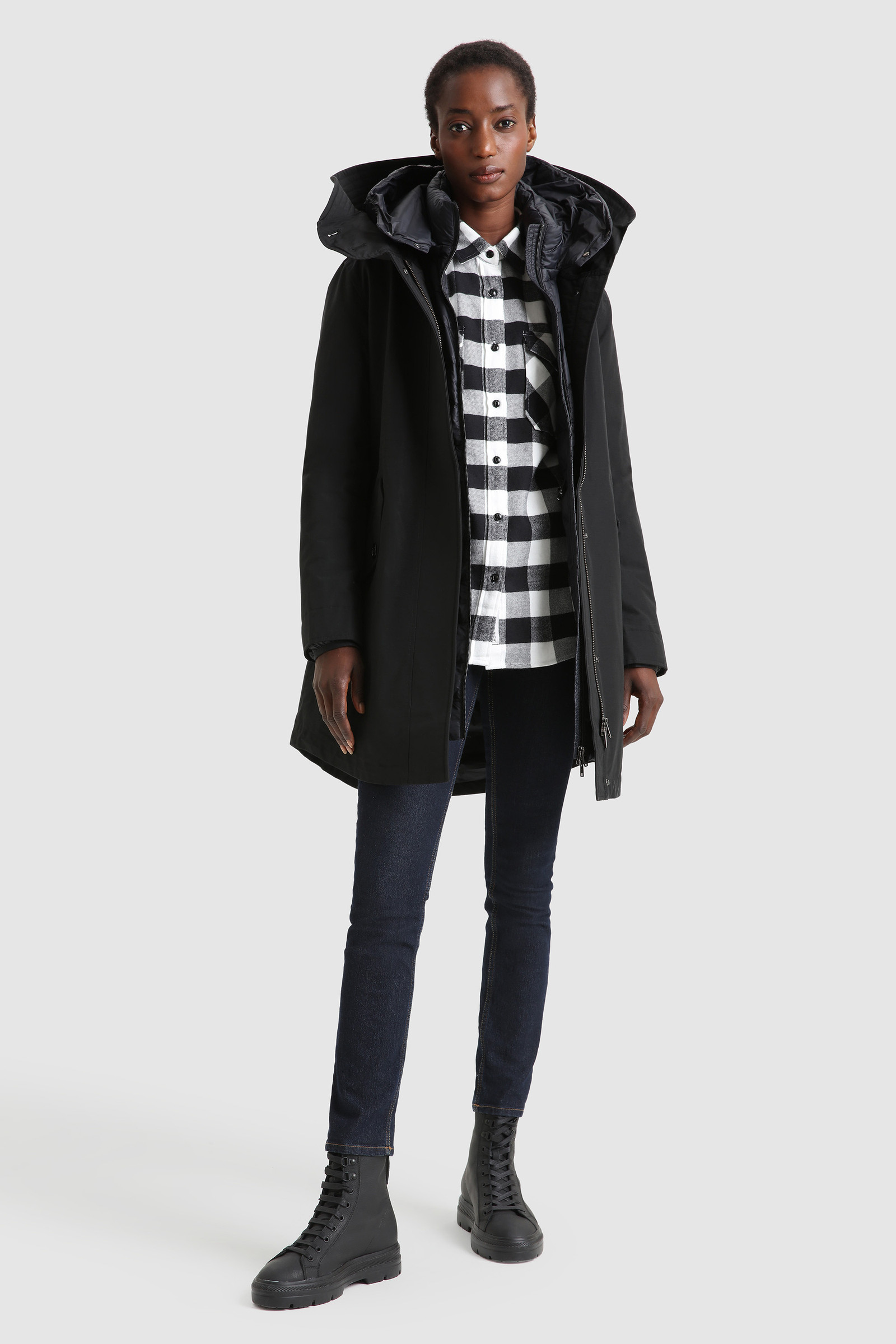Pemberton Shirt with Buffalo Check Pattern White photo 2 | Woolrich