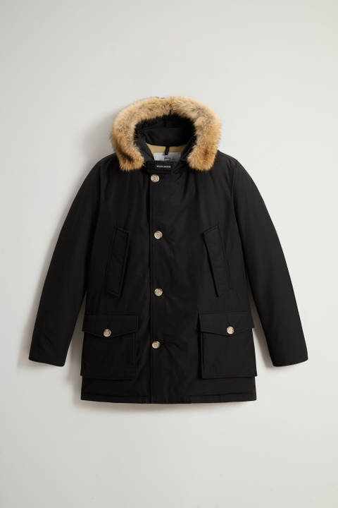 Arctic Parka in Ramar Cloth with Detachable Fur Trim Black photo 2 | Woolrich