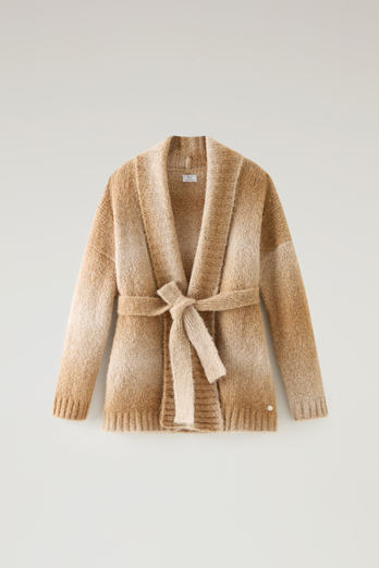 Cardigan in Alpaca Blend with Dégradé Effect Beige | Woolrich