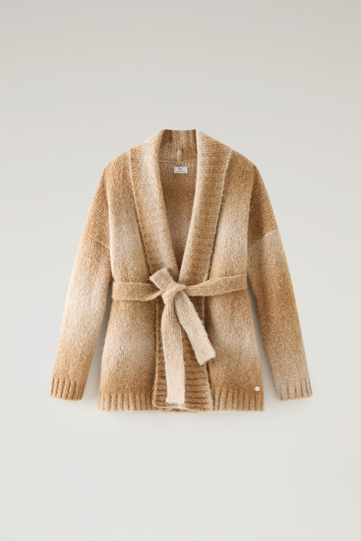 Cardigan in Alpaca Blend with Dégradé Effect Beige photo 1 | Woolrich