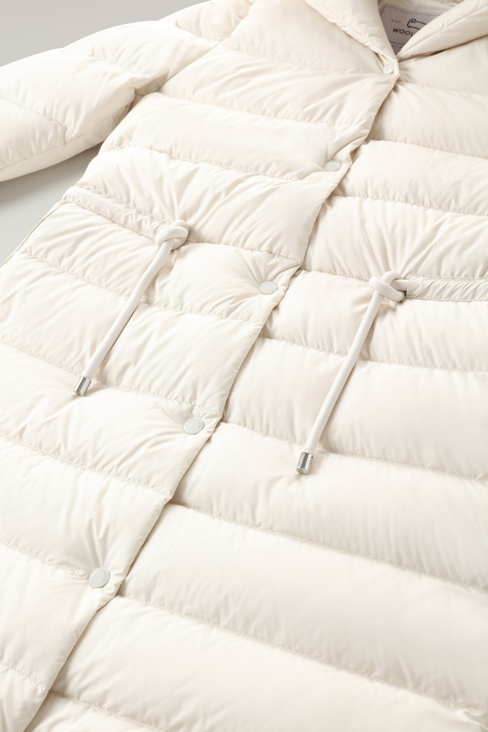 Ellis Long Microfiber Down Jacket White photo 7 | Woolrich