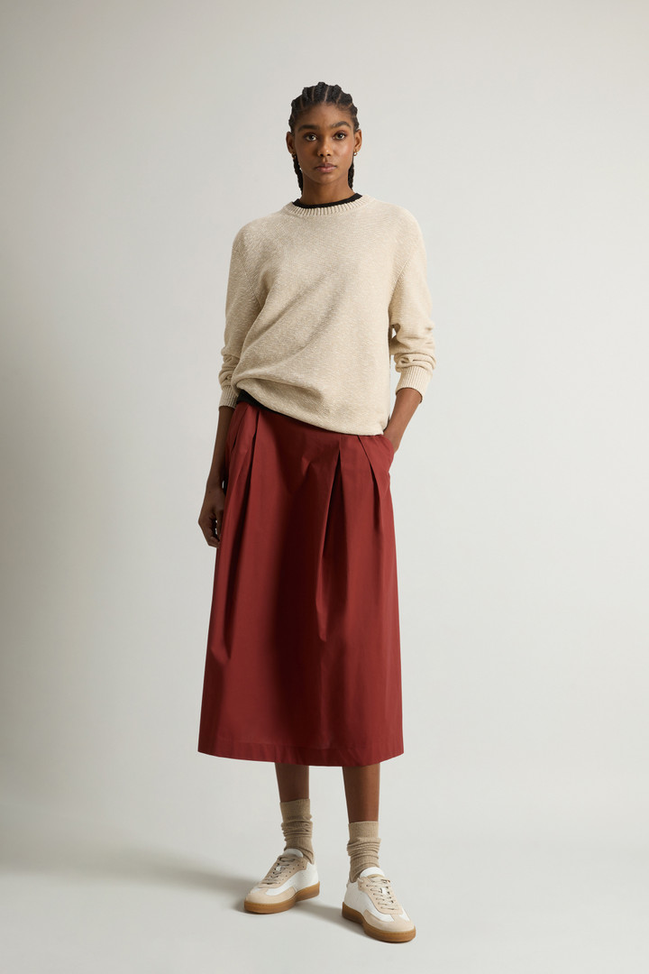 Pure Cotton Poplin Skirt Red photo 1 | Woolrich