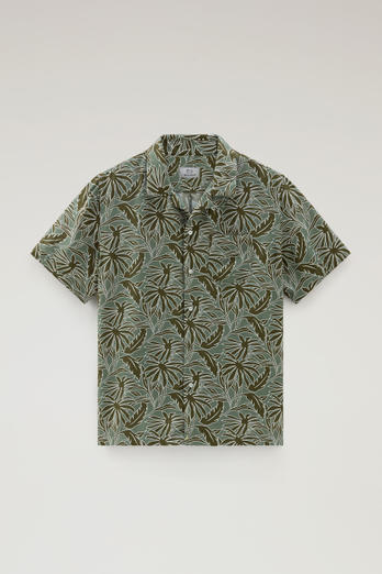 Shirt with Tropical Print Green | Woolrich