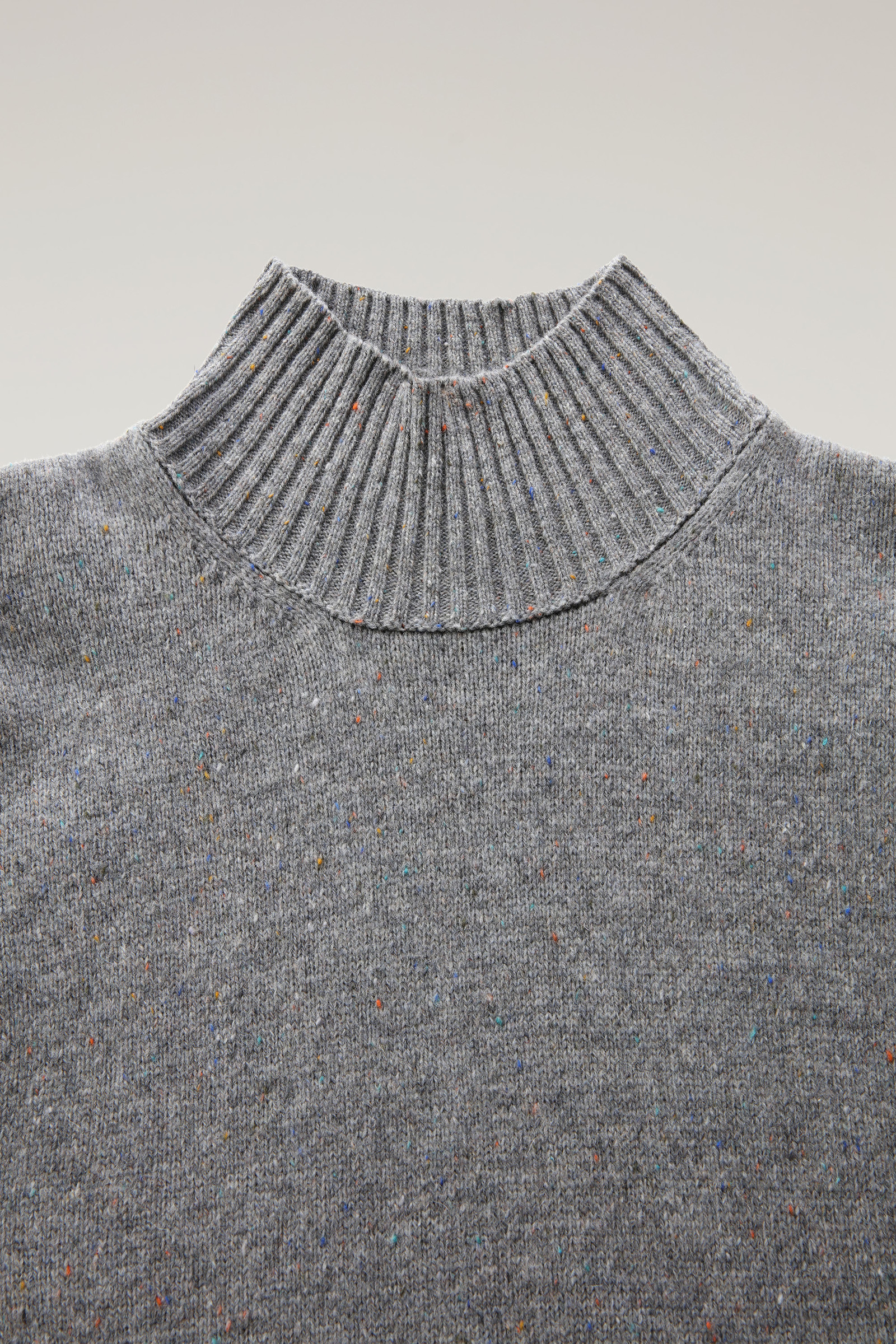 Virgin Wool Light Turtleneck Sweater Grey photo 6 | Woolrich