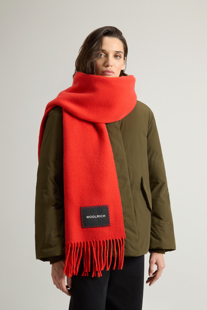 Pure Virgin Wool Scarf Orange photo 4 | Woolrich