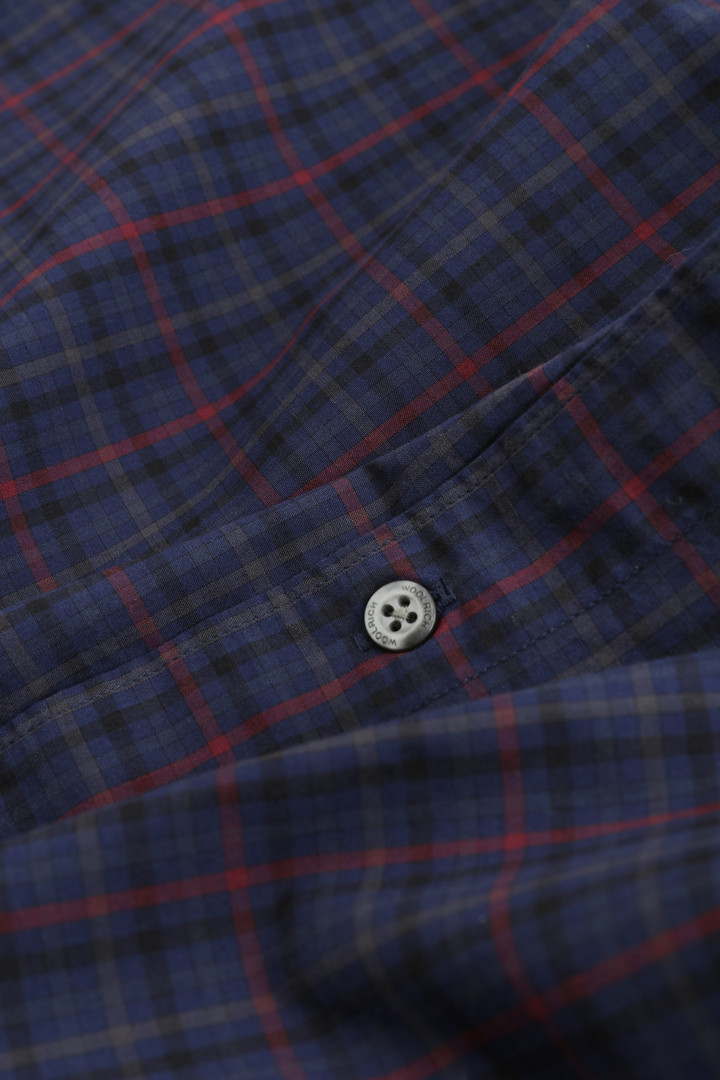 Chemise en popeline de coton en fil teinté