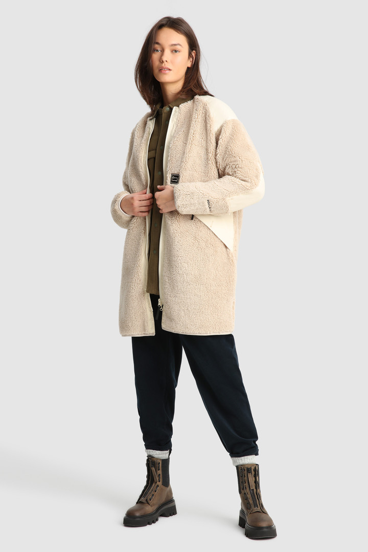 Terra pile fleece long jacket