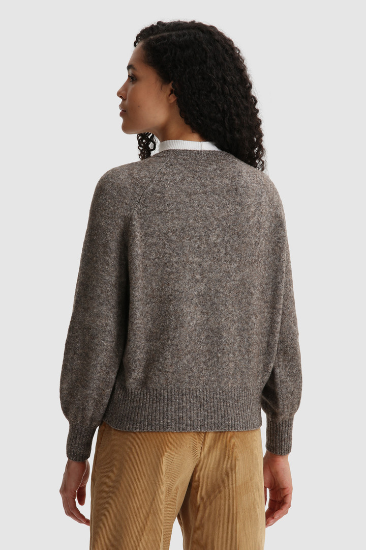 Stretch Henley Sweater in wool blend