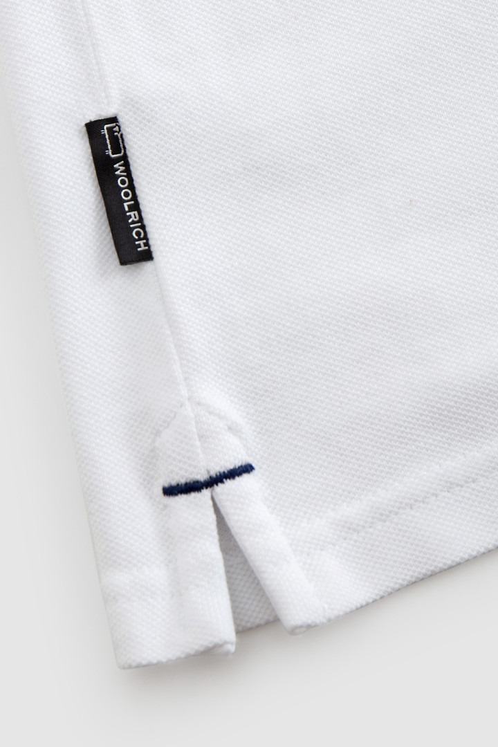 Polo Gracious en piqué de coton extensible blanc photo 6 | Woolrich