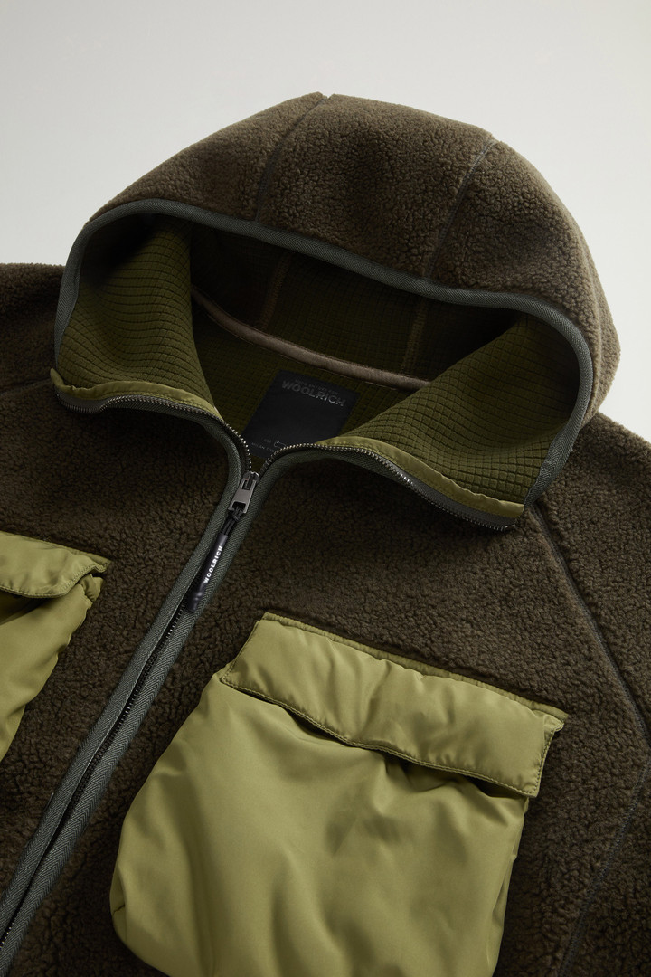 Hybrid-Kapuzenjacke mit durchgehendem Reißverschluss Grün photo 9 | Woolrich