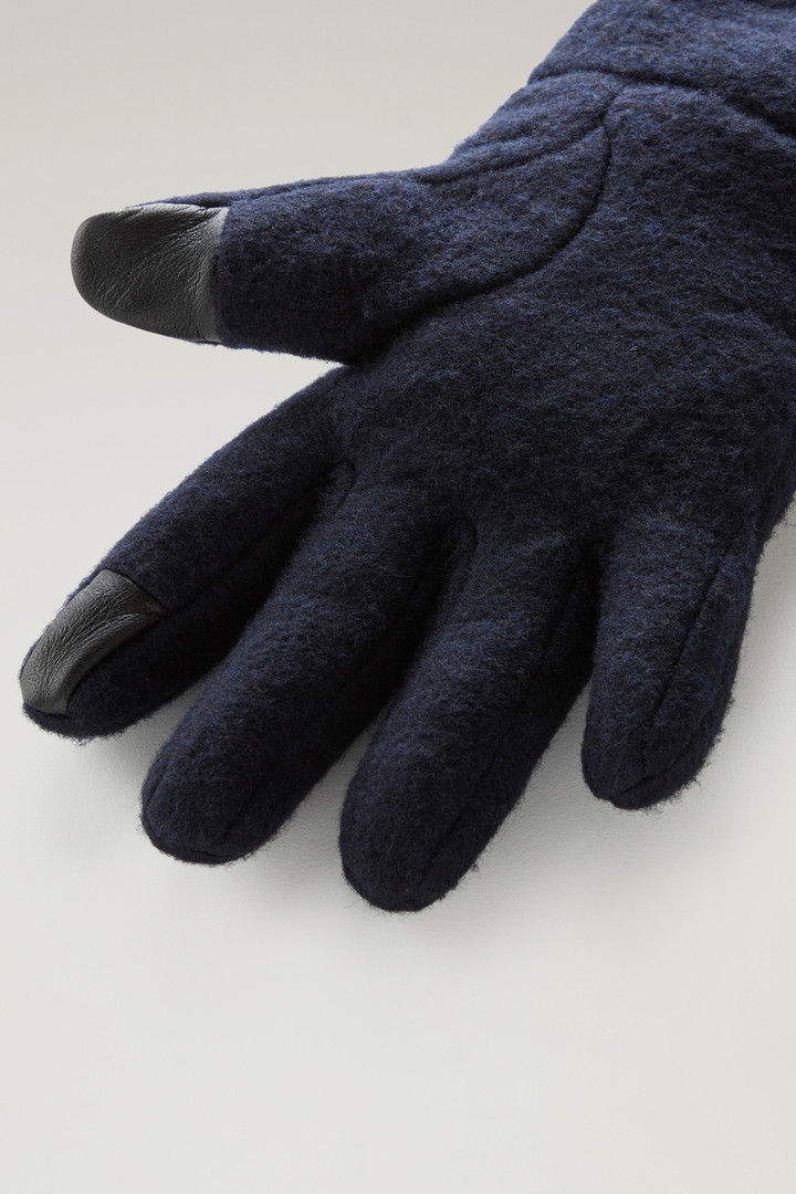 Gloves in Recycled Wool Blend - Elmer / Woolrich Blue photo 3 | Woolrich