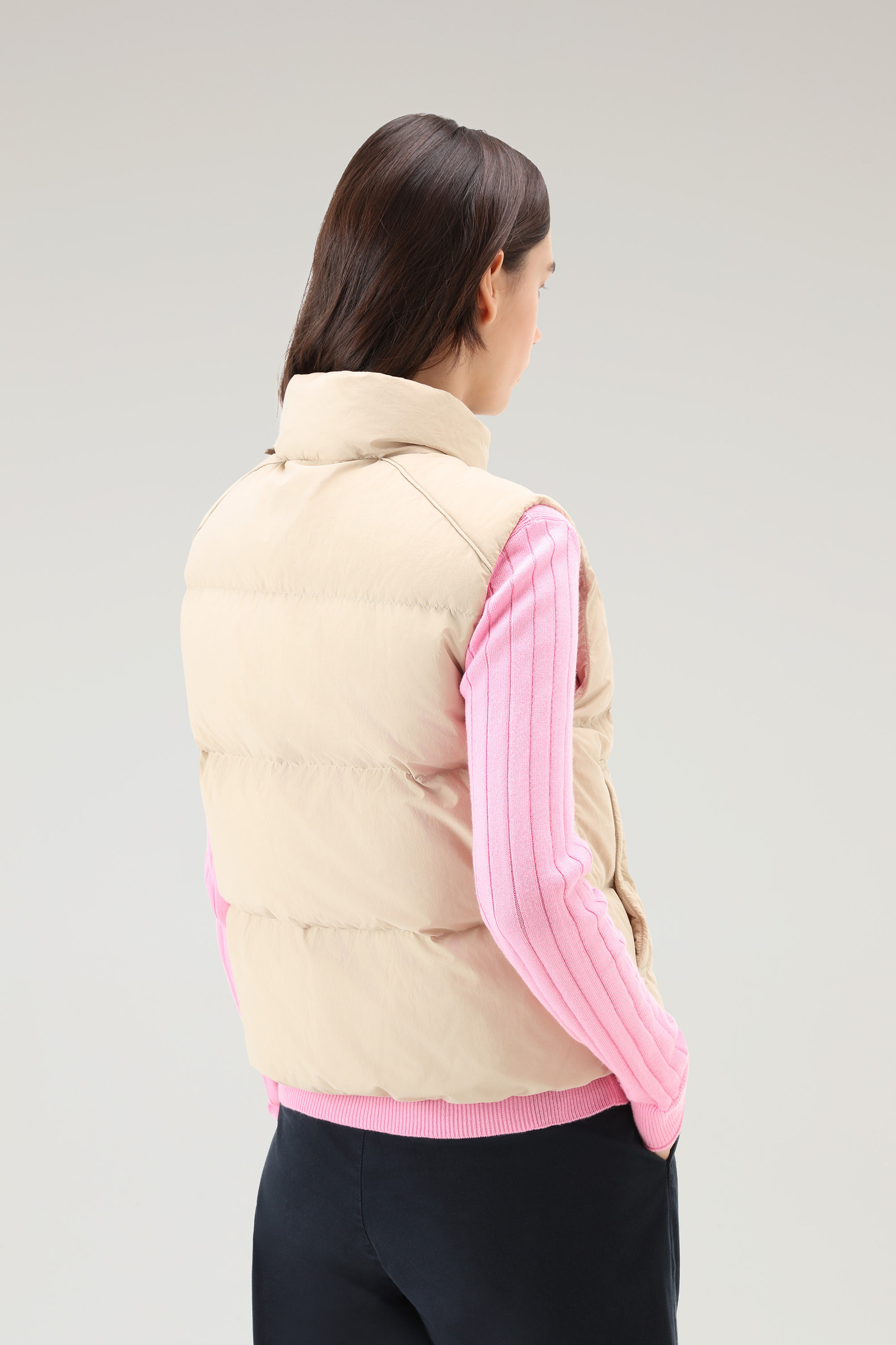 Gilet trapuntato in nylon Eco Taslan beige photo 3 | Woolrich