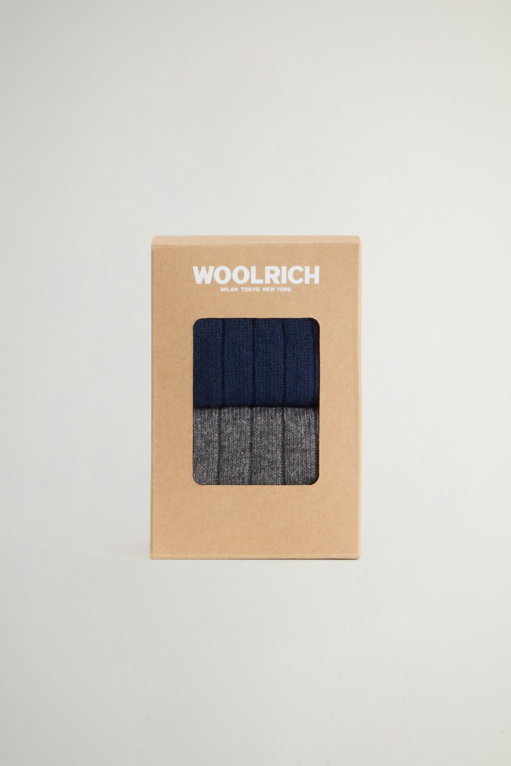Wool- and Cashmere-Blend Socks Blue photo 2 | Woolrich
