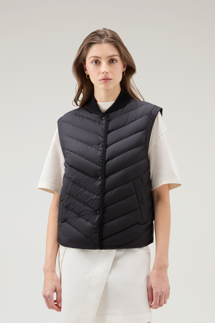 Microfiber Vest with Chevron Quilting Black photo 1 | Woolrich