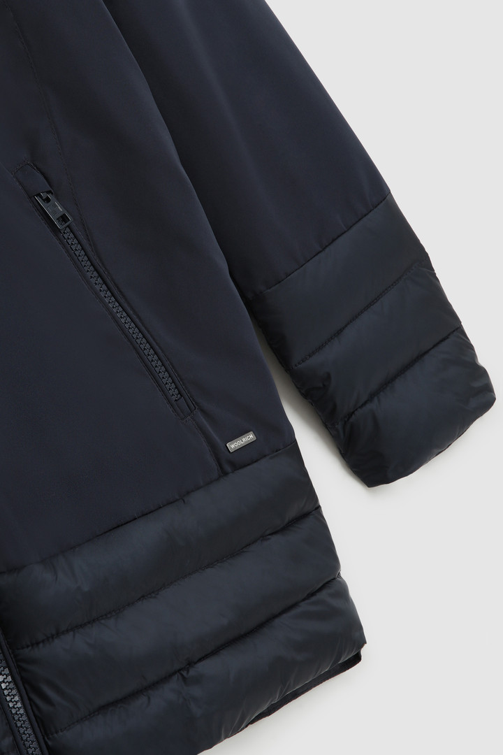 Hybrid-Jacke aus Nylon und technischem Gewebe für Mädchen