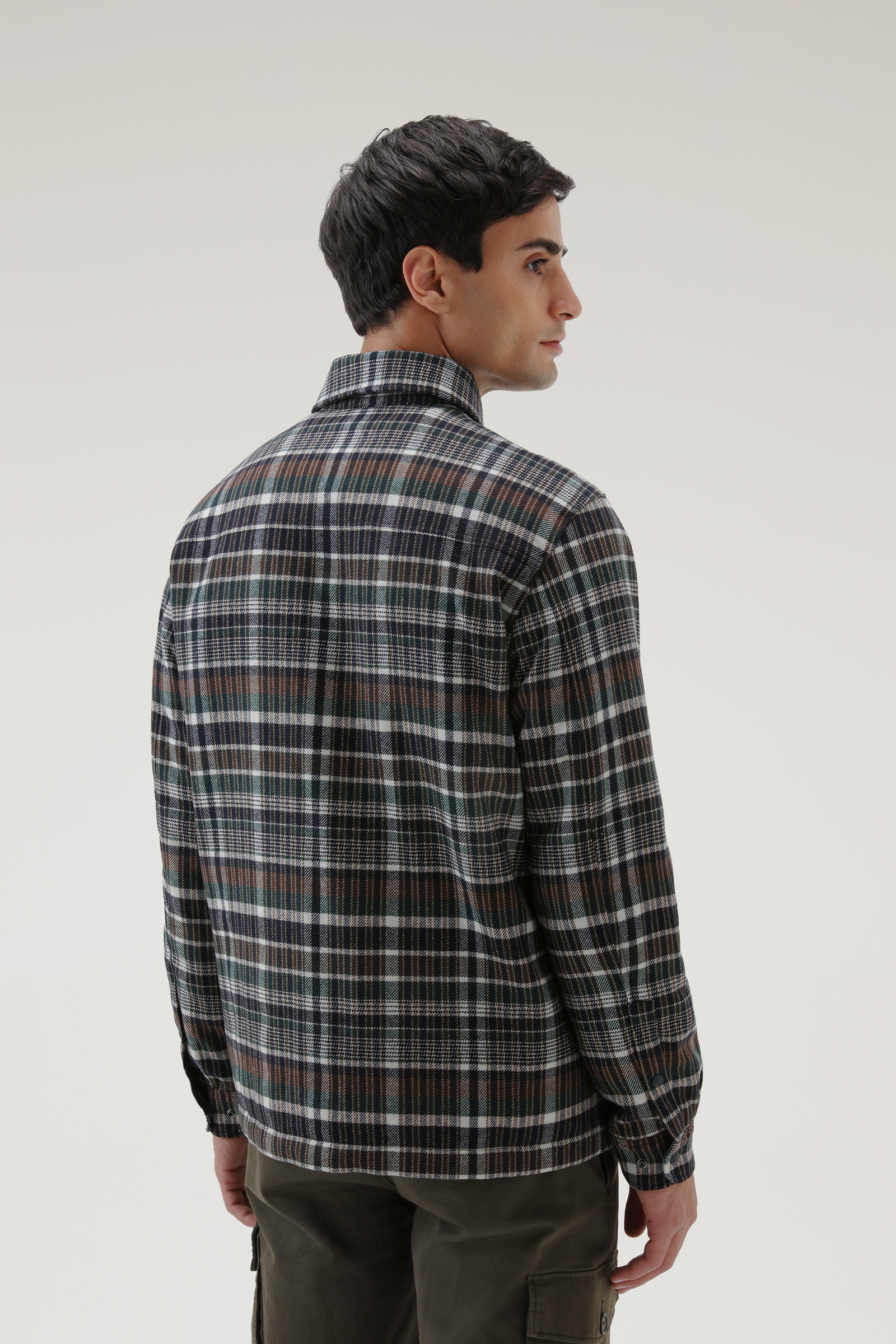 Men's Alaskan Padded Check Overshirt in Recycled Italian Wool