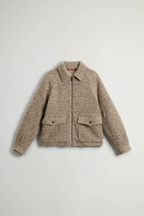 Surchemise en laine mélangée Khaki | Woolrich