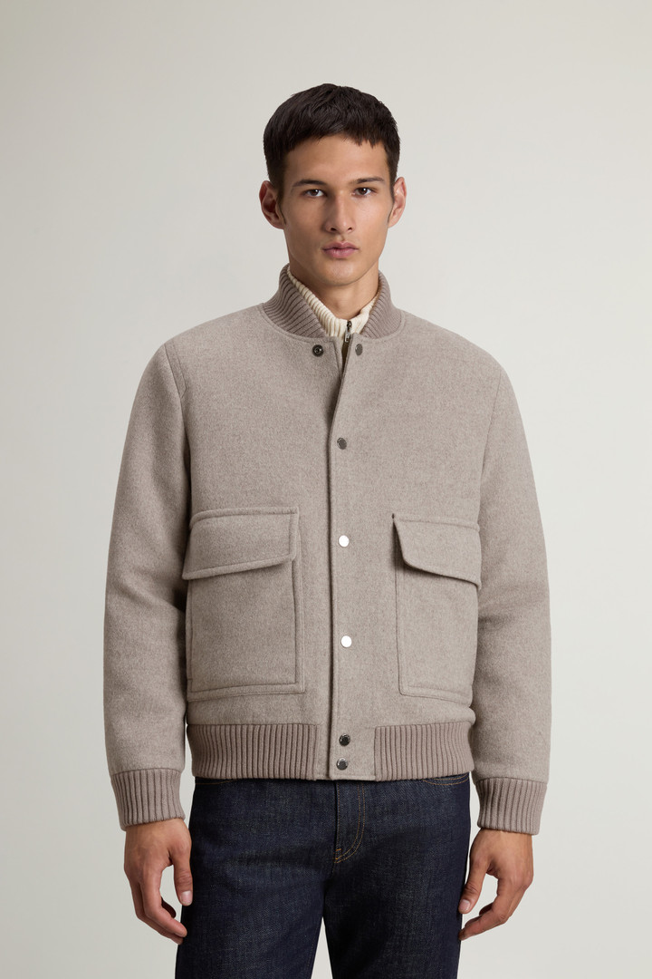 TWILL WOOL MILES BOMBER Grijs photo 1 | Woolrich
