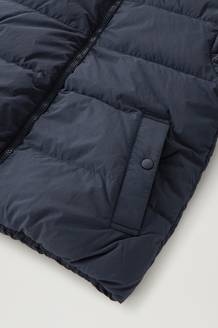 Quilted Down Jacket in Eco Taslan Nylon with Detachable Hood Blue photo 9 | Woolrich