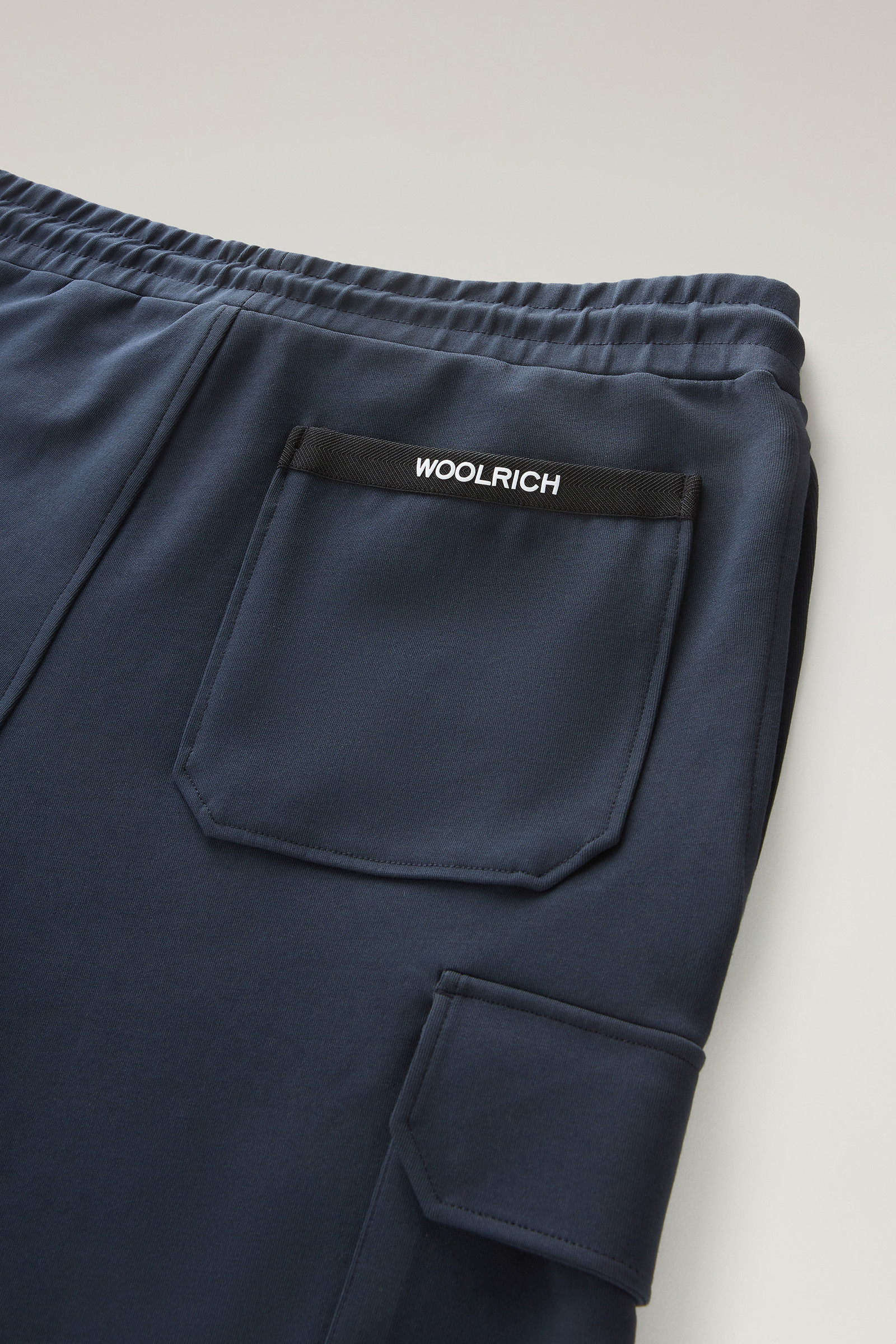Pantaloni sportivi in misto cotone elasticizzato blu photo 7 | Woolrich