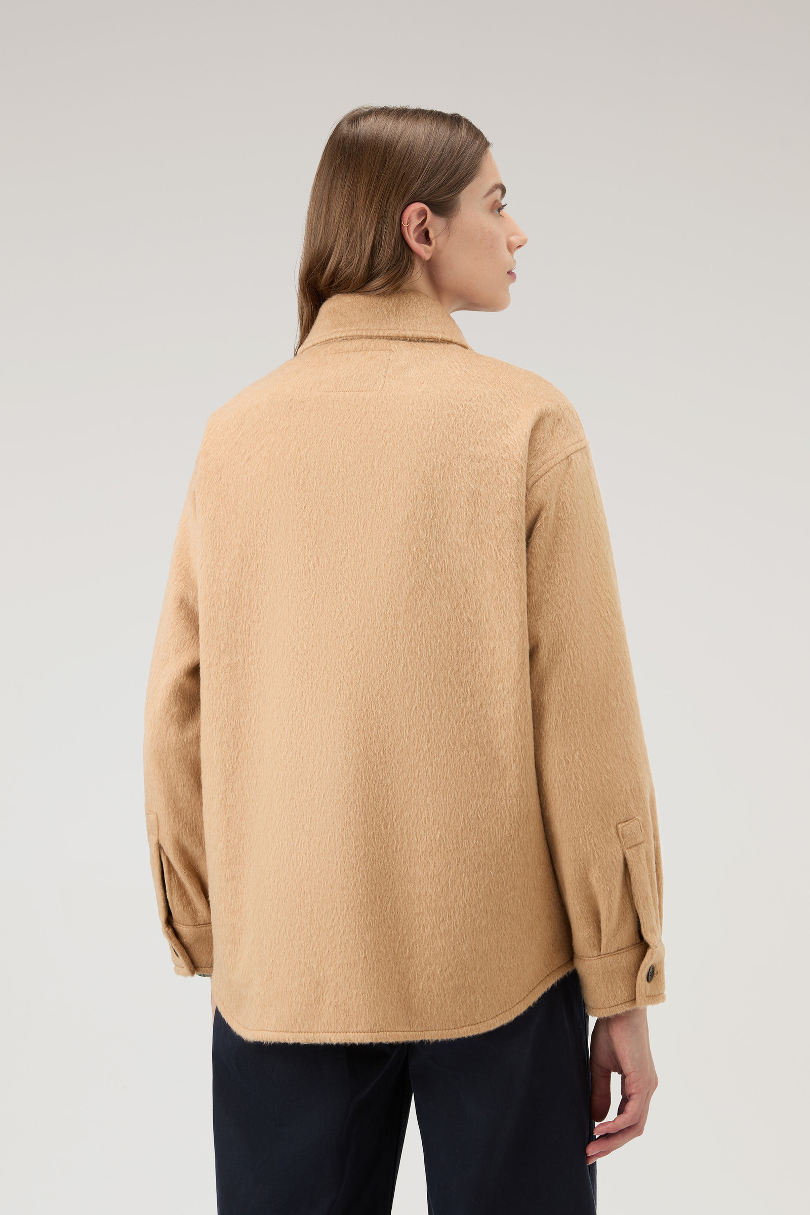 Overhemdjack van wolmix Dames beige Woolrich NL