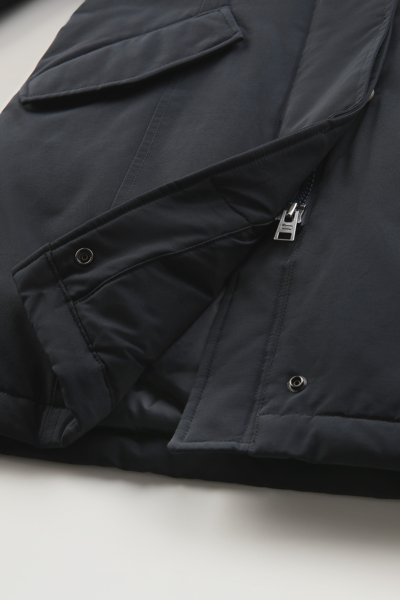 Arctic Parka in Ramar Cloth with Detachable Fur Trim Blue photo 9 | Woolrich