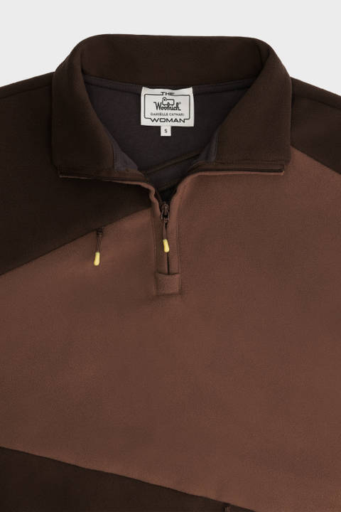 Quarter Zip Sweatshirt - Daniëlle Cathari / Woolrich Brown photo 2 | Woolrich