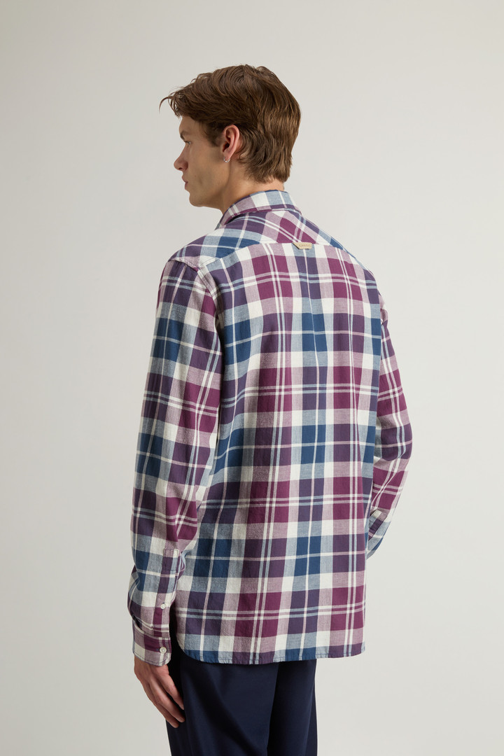 Flanellen overhemd van zuiver Madras-katoen met geruit patroon Meerkleurig photo 3 | Woolrich