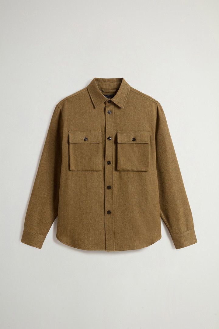 Giacca a camicia in misto lino, lana vergine italiana e cashmere by Todd Snyder Beige photo 5 | Woolrich